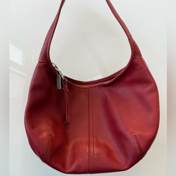 Coach vintage small red Leather Ergo Hobo Bag - Picture 2 of 16